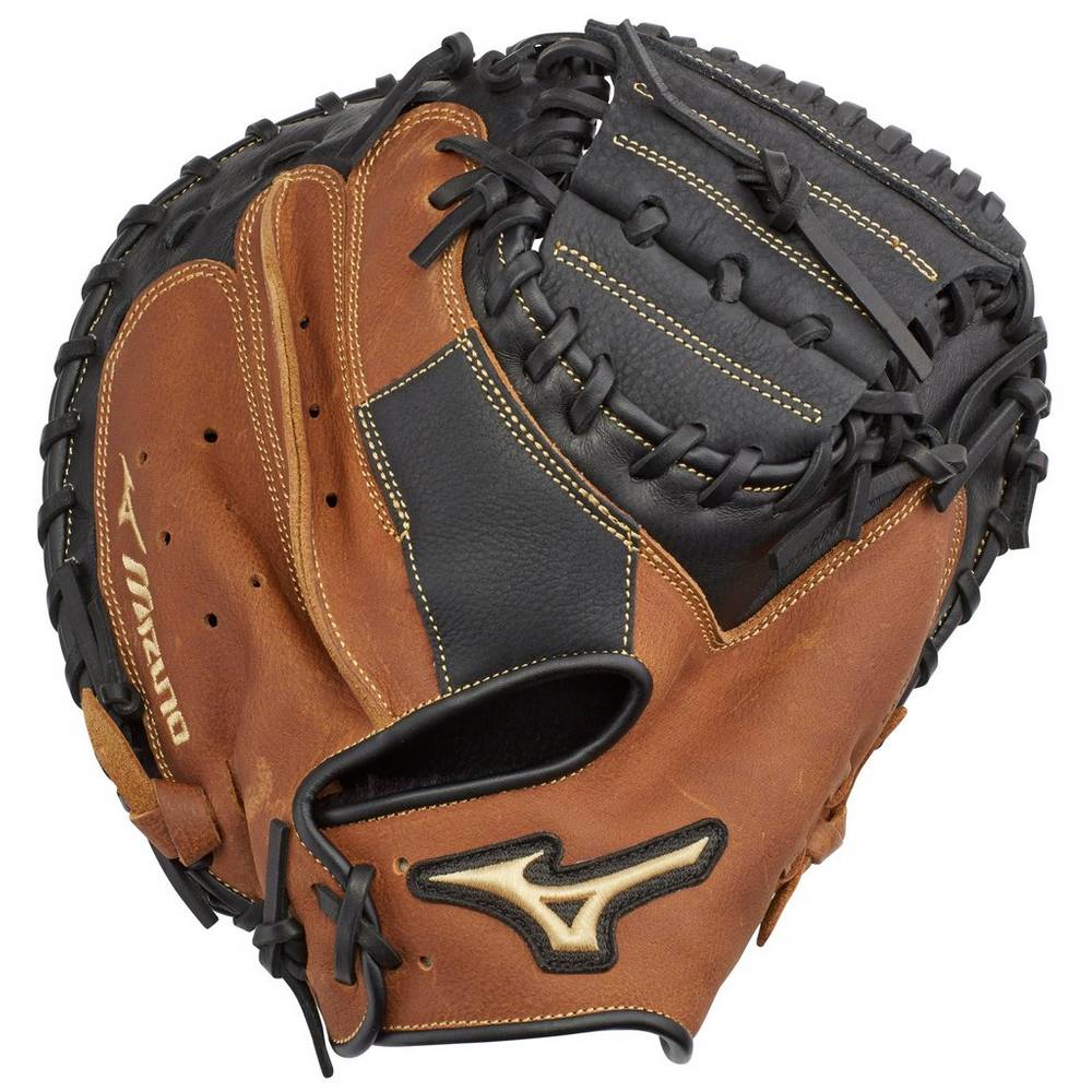 Catchers Mitt Mizuno Samurai 33" Hombre Negras/Marrones Ofertas HZPQ-58021